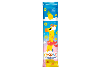 Конфета Суфле со вкусом ананаса глазированное Нева